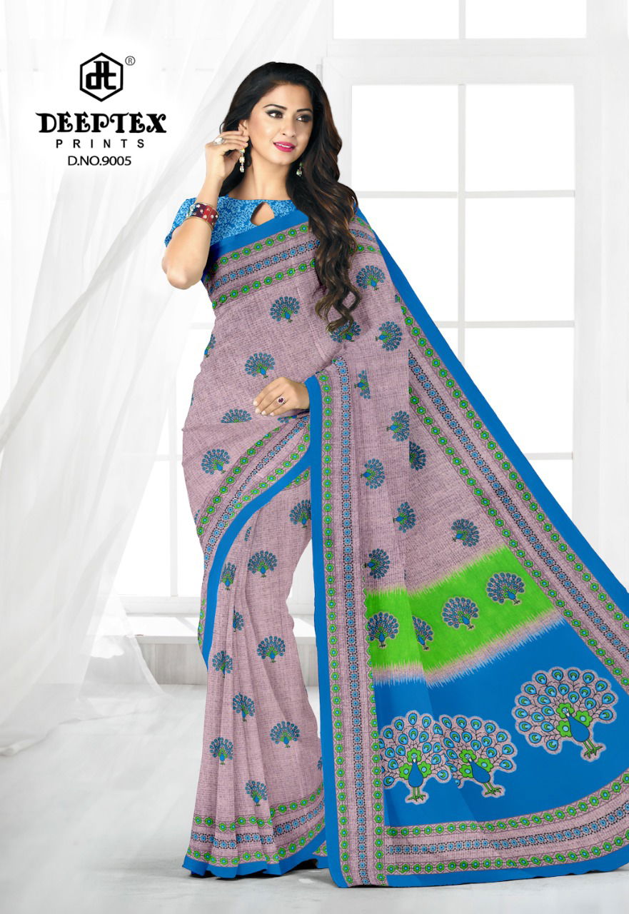 Deeptex Kalamkari Special 9 Casual Daily Wear Cotton Printed Saree Collection